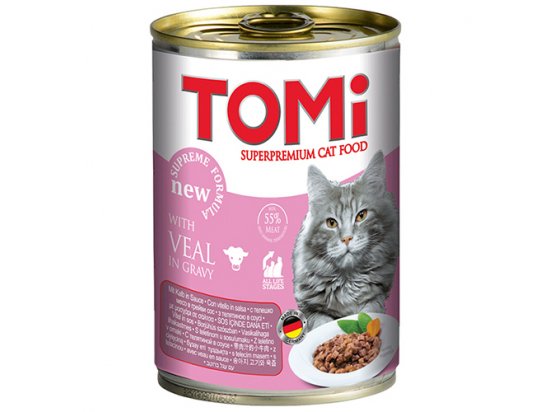 Фото - вологий корм (консерви) Tomi VEAL консерви для котів - шматочки в соусі ТЕЛЯТИНА