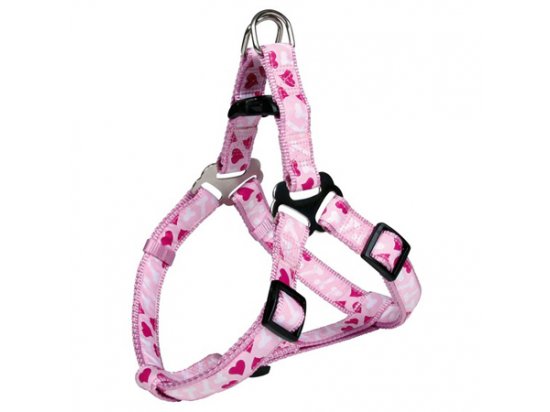 Trixie (Трикси) MODERN ART (МОДЕРН АРТ СЕРДЕЧКИ) шлея усиленная для собак, розовая