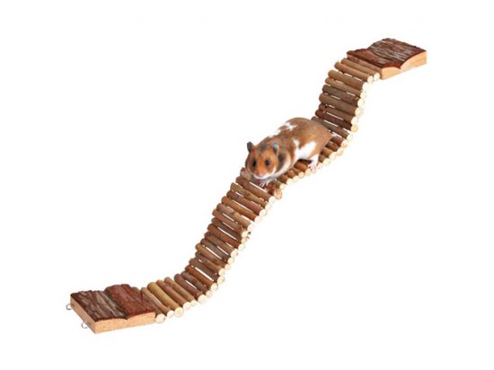Фото - іграшки Trixie LADDER дерев'яний підвісний міст у клітинку для гризунів (6221)