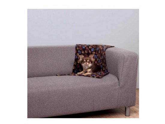 Фото - лежаки, матраси, килимки та будиночки Trixie LASLO мягкое флисовое покрывало для собак ТЕМНО - КОРИЧНЕВОЕ