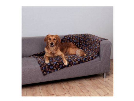 Фото - лежаки, матраси, килимки та будиночки Trixie LASLO мягкое флисовое покрывало для собак ТЕМНО - КОРИЧНЕВОЕ