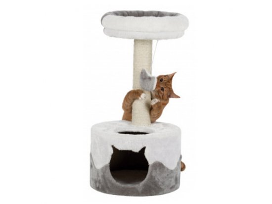 Фото - когтеточки, с домиками Trixie Nuria когтеточка - домик для кошек бело-серая