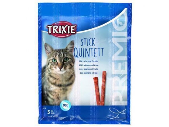 Фото - ласощі Trixie (Тріксі) QUINTETT STICKS (ПАЛИЧКИ ЛОСОСЬ І ФОРЕЛЬ) ласощі для котів