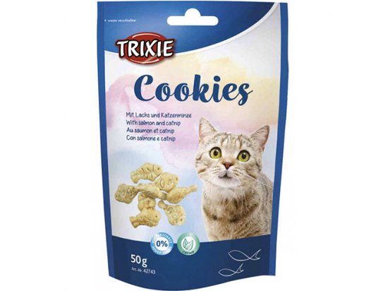 Фото - ласощі Trixie SALMON & MINT печиво для кішок з лососем та котячою м'ятою