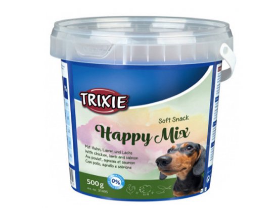 Фото - ласощі Trixie Soft Snack Happy Mix - Суміш ласощів для собак ягня, лосось, курка