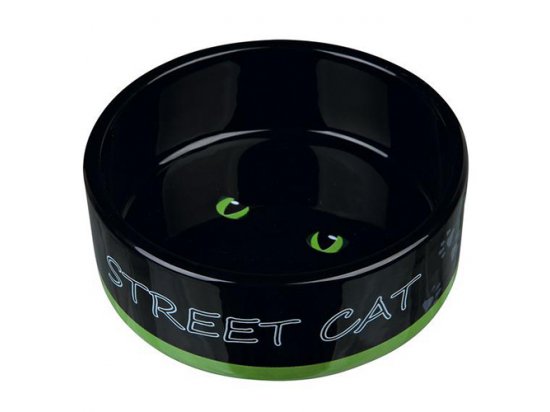 Фото - миски, поилки, фонтаны Trixie Street Cat Керамическая миска для кошек (24659)