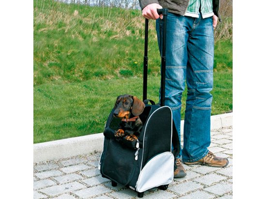 Фото - переноски, сумки, рюкзаки Trixie (Тріксі) TROLLEY візок-рюкзак для кішок та собак, чорний/сірий (2880)