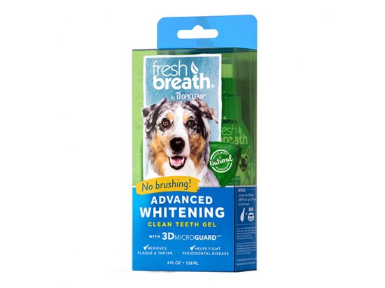 Фото - для зубов и пасти Tropiclean (Тропиклин) ADVANCED WHITENING GEL (СВЕЖЕСТЬ ЗУБОВ) отбеливающий гель для зубов собак