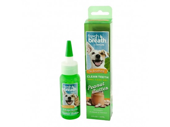 Фото - повсякденна косметика Tropiclean ORAL CARE GEL PEANUT BUTTER гель для чищення зубів у собак, арахісова олія