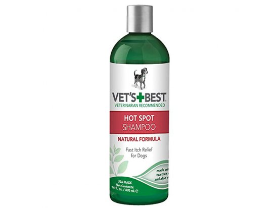 Фото - лікувальна косметика Vets Best Hot Spot Shampoo (ПРИ СИЛЬНОМУ ПОДРАЗНЕННІ І СВЕРБЕЖІ) шампунь для собак