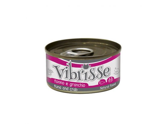 Фото - вологий корм (консерви) Vibrisse ТУНЕЦЬ І КРАБ консерви для котів