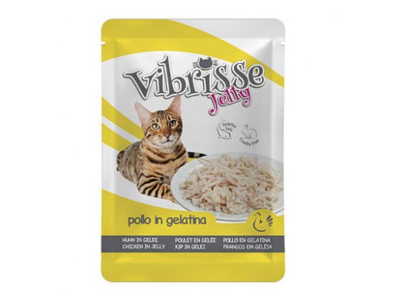 Фото - влажный корм (консервы) Vibrisse Jelly КУРИНОЕ ФИЛЕ В ЖЕЛЕ консервы для кошек, пауч