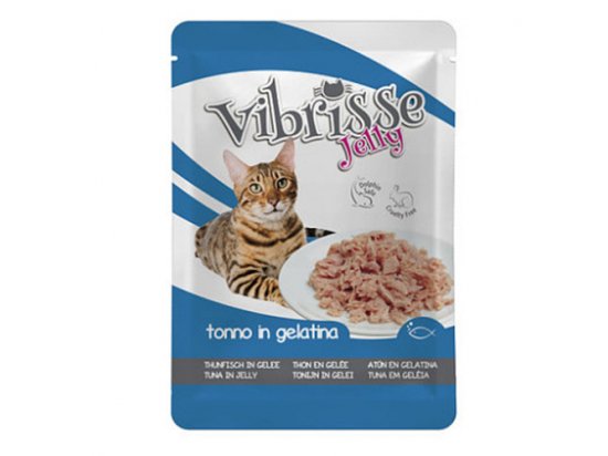 Фото - влажный корм (консервы) Vibrisse Jelly ТУНЕЦ В ЖЕЛЕ консервы для кошек, пауч
