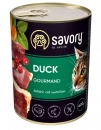 Фото - вологий корм (консерви) Savory (Сейворі) GOURMAND DUCK вологий корм для для вибагливих котів (качка)