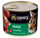 Фото - вологий корм (консерви) Savory (Сейворі) GOURMAND DUCK вологий корм для для вибагливих котів (качка)