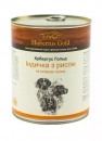 Фото - вологий корм (консерви) Hubertus Gold (Хубертус Голд) ІНДИЧКА З РИСОМ та лляною олією консерви для собак