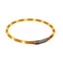 Фото - амуніція Trixie Flash Light USB нашийник, що світиться, з силікону, помаранчевий (12646)
