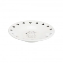 Фото - миски, напувалки, фонтани Trixie Ceramic Bowl керамічна миска для коротконосих кішок, білий  (24651)