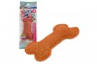 Фото - іграшки DoggyMan (ДоггіМен) Loofah Bone жувальна іграшка для чищення зубів собак КІСТКА ЛЮФА, смак КАРАМЕЛЬ, помаранчевий/бежевий