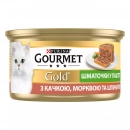 Фото - влажный корм (консервы) Gourmet Gold (Гурме Голд) кусочки в паштете с уткой, морковью и шпинатом