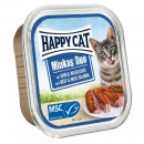 Фото - влажный корм (консервы) Happy Cat (Хэппи Кет) MINKAS BEEF & SALMON влажный корм для кошек паштет в соусе ГОВЯДИНА И ДИКИЙ ЛОСОСЬ