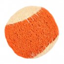 Фото - іграшки DoggyMan (ДоггіМен) Loofah Ball жувальна іграшка для чищення зубів собак М'ЯЧ ЛЮФА, смак КАРАМЕЛЬ, помаранчевий/бежевий