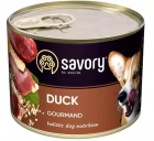Фото - вологий корм (консерви) Savory (Сейворі) GOURMAND DUCK вологий корм для дорослих собак (качка)