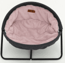Фото - спальные места, лежаки, домики Misoko&Co (Мисоко и Ко) Pet Bed Round Plush складной круглый лежак для животных, плюш, СЕРО-РОЗОВЫЙ