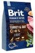 Фото - сухой корм Brit Premium Dog Light Turkey & Oat сухой корм для собак, склонных к полноте ИНДЕЙКА и ОВЕС