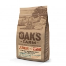 Фото - сухий корм Oak's Farm Salmon with Krill Junior Small & Mini беззерновий корм для молодих собак малих порід від 3 місяців ЛОСОСЬ і КРИЛЬ