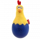 Фото - игрушки GiGwi (Гигви) Basic Egg ЦЫПЛЕНОК-НЕВАЛЯШКА игрушка для собак с пищалкой, 14 см