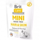 Фото - сухий корм Brit Care Dog Grain Free Mini Hair & Skin Salmon & Herring беззерновий сухий корм для шкіри та шерсті собак міні порід ЛОСОСЬ та ОСЕЛЕДЕЦЬ