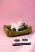 Фото - лежаки, матраси, килимки та будиночки Harley & Cho DREAMER VELOUR OLIVE лежак для собак (велюр), оливковий