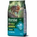 Фото - сухий корм Monge Cat BWild Grain Free Sterilised Tuna сухий беззерновий корм для стерилізованих котів ТУНЕЦЬ