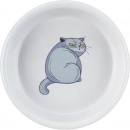 Фото - миски, напувалки, фонтани Trixie Ceramic Bowl керамічна миска для кішок, сірий  (24652)