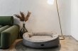 Фото - лежаки, матрасы, коврики и домики Harley & Cho DONUT FUR GRAY овальный лежак для собак, серый