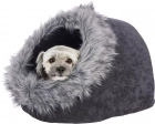 Фото - лежаки, матраси, килимки та будиночки Trixie Yelina Лежак-печера для собак, чорний/чорно-сірий