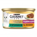 Фото - вологий корм (консерви) Gourmet Gold (Гурме Голд) - кролик та печінка