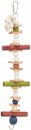 Фото - іграшки Trixie Натуральна дерев'яна іграшка для птахів із мотузкою, шкірою та перлами (58984)