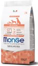 Фото - сухий корм Monge Dog Monoprotein Puppy & Junior All Breeds Salmon & Rice сухий монопротеїновий корм для цуценят та молодих собак всіх порід ЛОСОСЬ та РИС