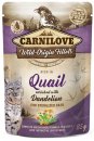 Фото - вологий корм (консерви) Carnilove Rich in Quail enriched with Dandelion Sterilized Cats вологий корм для стерилізованих котів ПЕРЕПІЛКА і КУЛЬБАБА, пауч