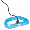 Фото - амуниция Trixie Flash Light USB светящийся ошейник из силикона, синий (12672)