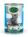 Фото - вологий корм (консерви) Baskerville (Баскервіль) ІНДИЧКА-РИБА - консерви для кішок