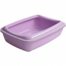 Фото - туалеты, лотки AnimAll Туалет для кошек с высоким бортом и лопаткой, фиолетовый