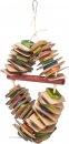 Фото - игрушки Trixie Деревянная игрушка для птиц на веревке с картоном (58992)