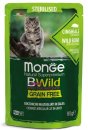 Фото - вологий корм (консерви) Monge Cat Bwild Grain Free Sterilised Wild Boar & Vegetables вологий корм для стерилізованих котів КАБАН та ОВОЧІ, пауч