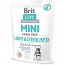 Фото - сухий корм Brit Care Dog Grain Free Mini Light & Sterilised Rabbit & Salmon беззерновий сухий корм для стерилізованих собак міні порід КРОЛИК та ЛОСОСЬ