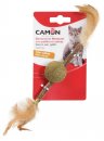 Фото - игрушки Camon (Камон) Игрушка для кошек с кошачьей мятой ПАЛОЧКА МАТАТАБИ С ПЕРЬЯМИ И ШАРИКОМ