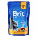 Фото - влажный корм (консервы) Brit Premium Cat Salmon & Trout консервы для кошек ЛОСОСЬ и ФОРЕЛЬ