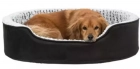 Фото - лежаки, матрасы, коврики и домики Trixie Vital Lino Ортопедический лежак с бортиком для кошек и собак, черный/серый